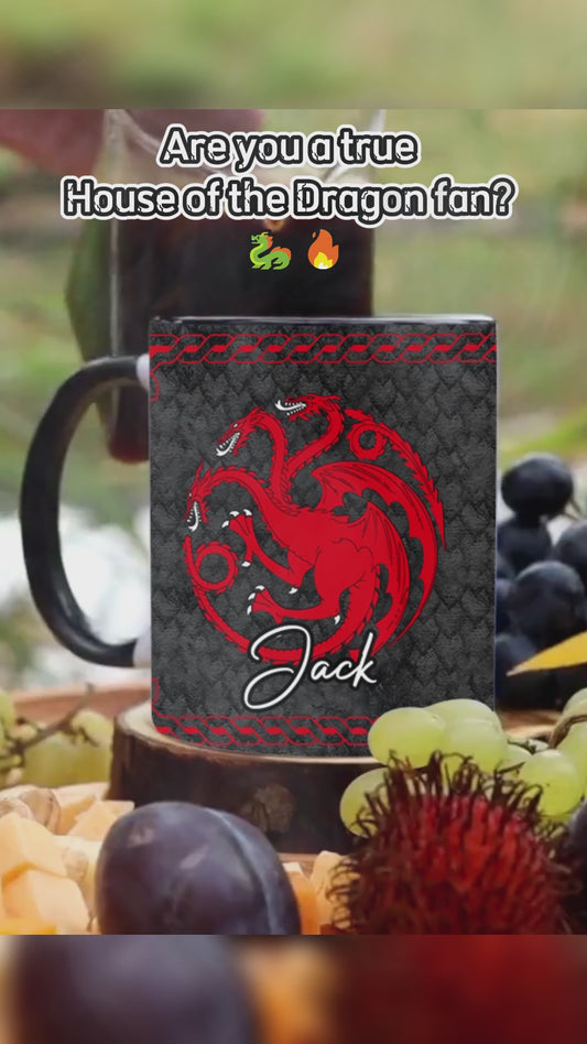 Team Black - Personalized Thrones Game Accent Mug