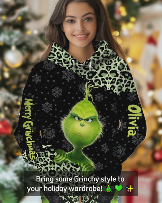 Merry Christmas - Personalized Christmas Stole Hoodie and Leggings