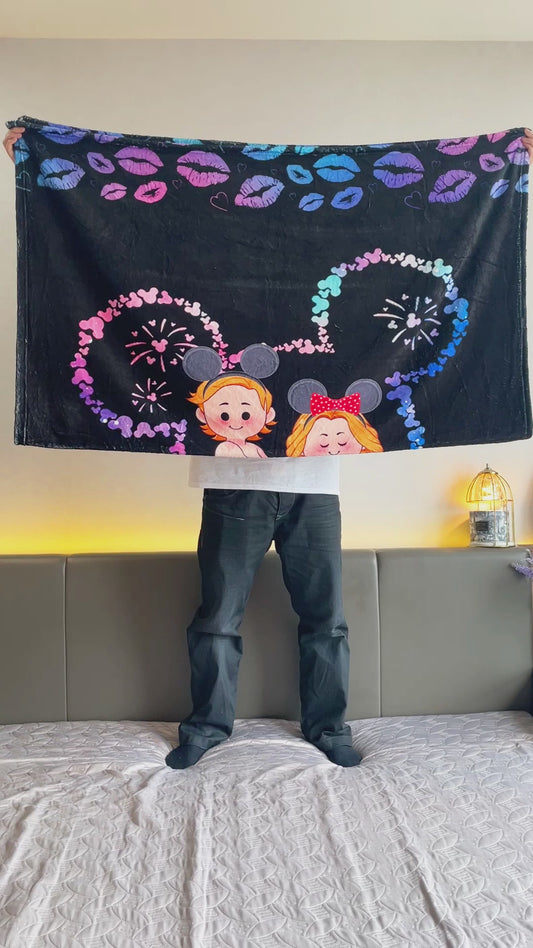 Best Butt Ever Mouse Ears Naughty - Personalized Mouse Blanket