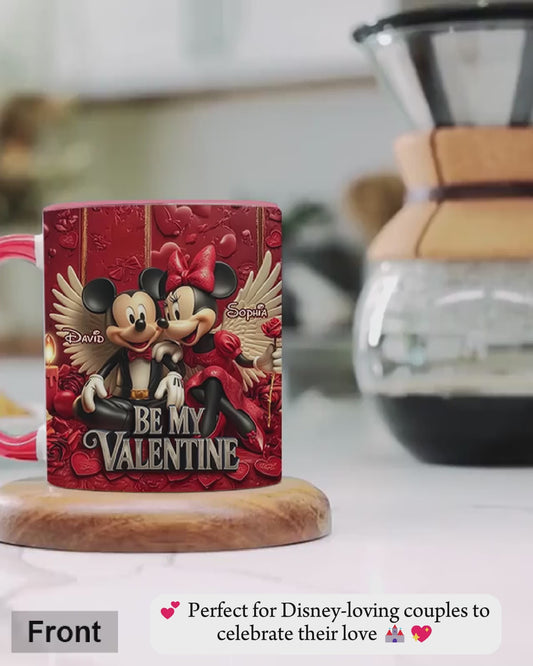 Be My Valentine - Personalized Mouse Accent Mug