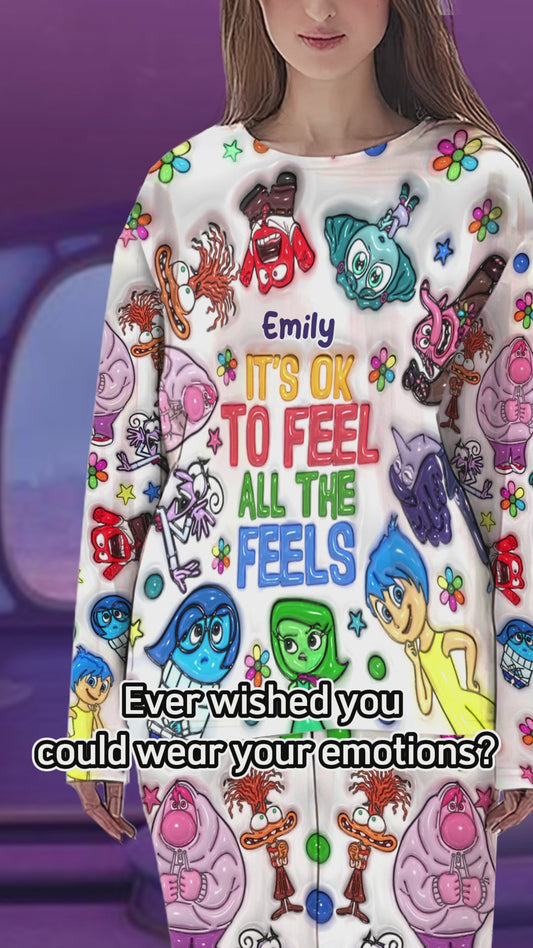 It's Ok To Feel All The Feels - Personalized Pajamas Set
