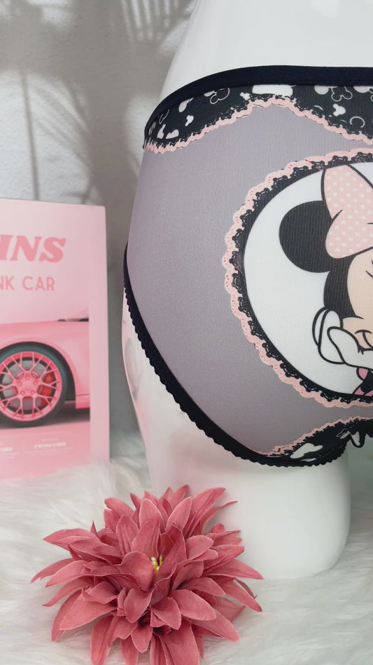 Give Me The D - Personalized Mouse Lace Border Women Briefs