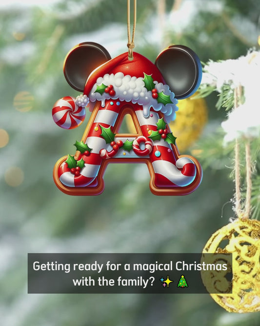 Mouse Ears Custom Alphabet - Personalized Mouse Ornament