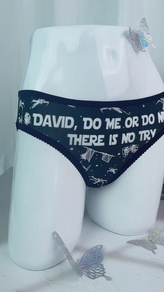 Do Me Or Do Not There Is No Try - Personalized The Force Lace Border Women Briefs