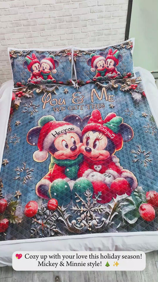 You And Me We Got This - Personalized Mouse Quilt Set