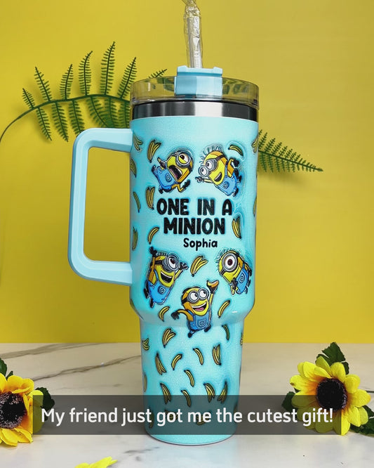 One In A Minion - Personalized Tumbler With Handle