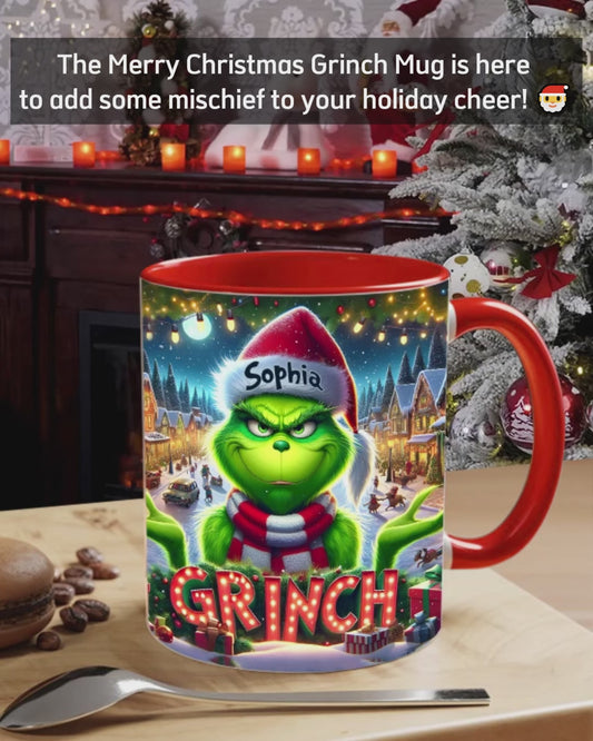Merry Christmas - Personalized Stole Christmas Accent Mug