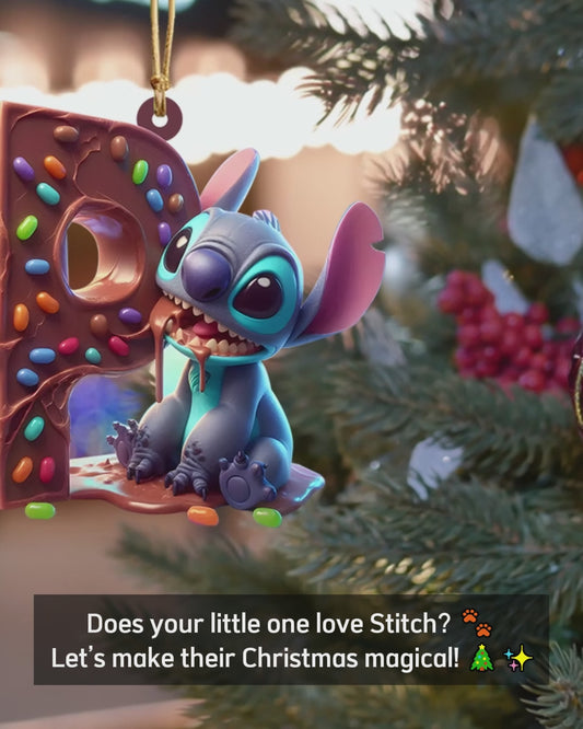 Ohana Chocolate Letter Ornament - Personalized Kid Ornament