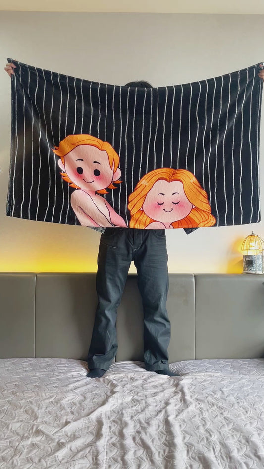 We're Simply Meant To Be Nightmare Naughty - Personalized Nightmare Blanket