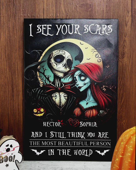 I See Your Scars - Personalized Nightmare Canvas And Poster