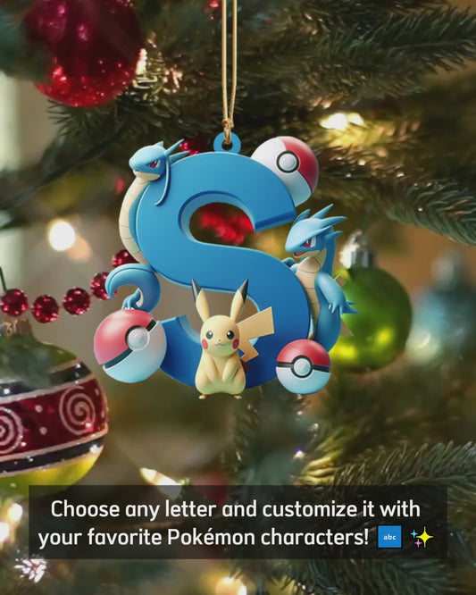 Cute Monster Letter - Personalized Monster Trainer Ornament