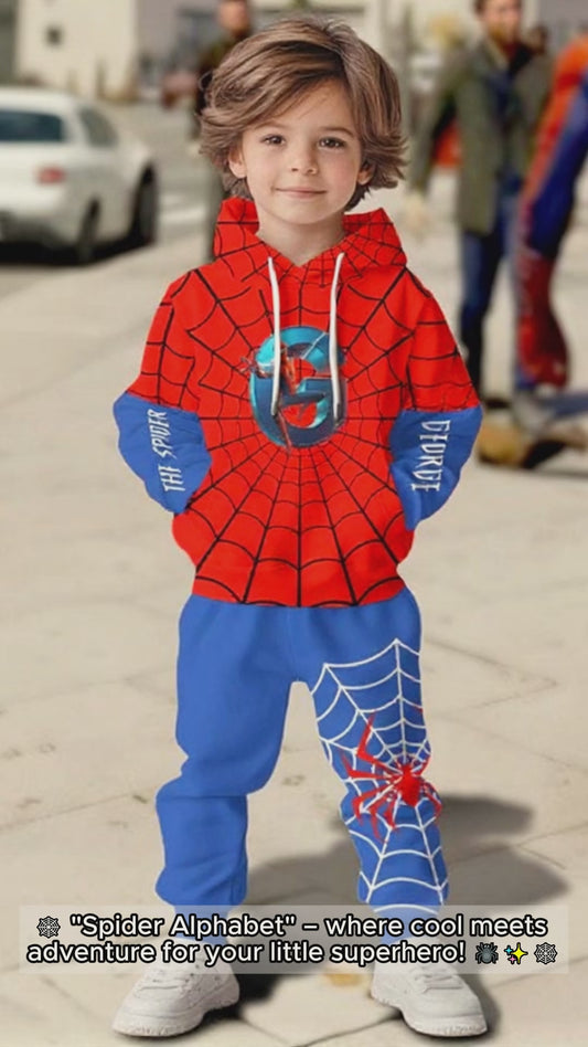 Spider Alphabet - Personalized Kid Kid Hoodie & Kid Jogger Sweatpants