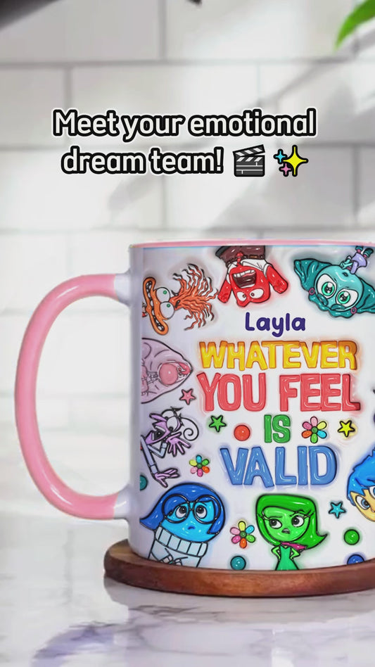 It's Ok To Feel All The Feels - Personalized Accent Mug