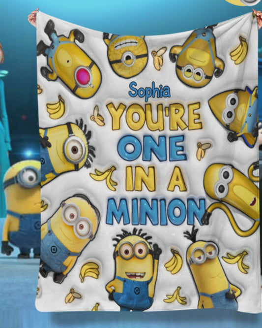 You're One In A Minion - Personalized Blanket