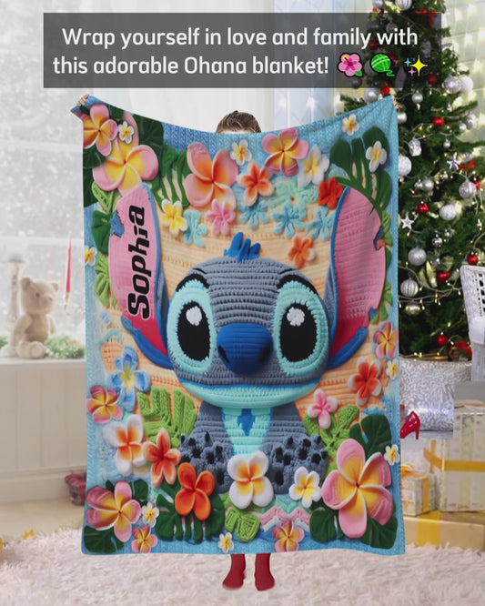 Ohana Means Family - Personalized Ohana Blanket