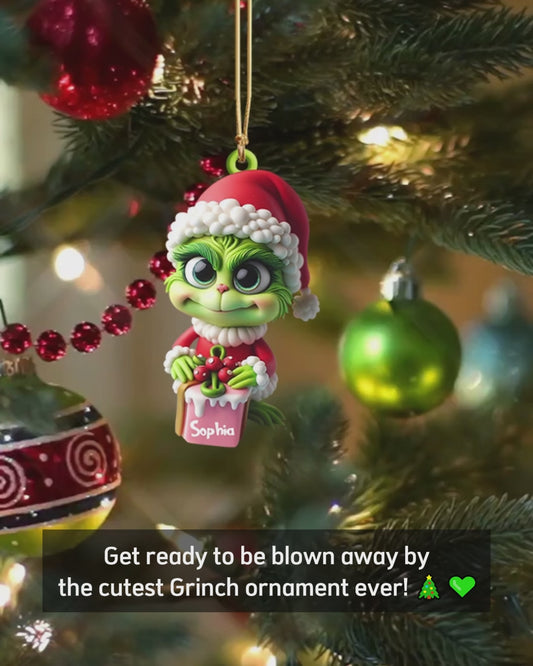 Merry Grinchmas - Personalized Stole Christmas Custom Shaped Ornament