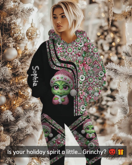 Merry Grinchmas - Personalized Stole Christmas Hoodie and Leggings