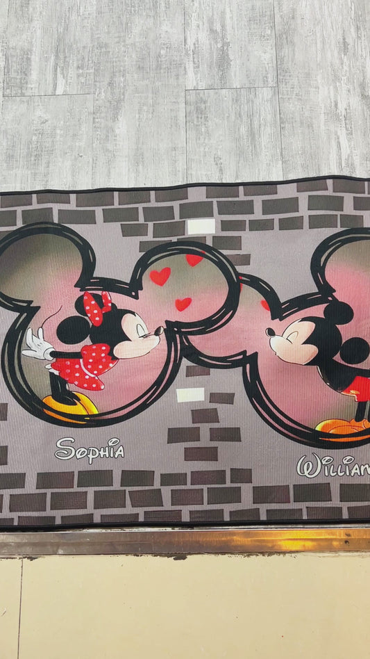 Home Is Where The Heart Is - Personalized Couple Mouse Doormat