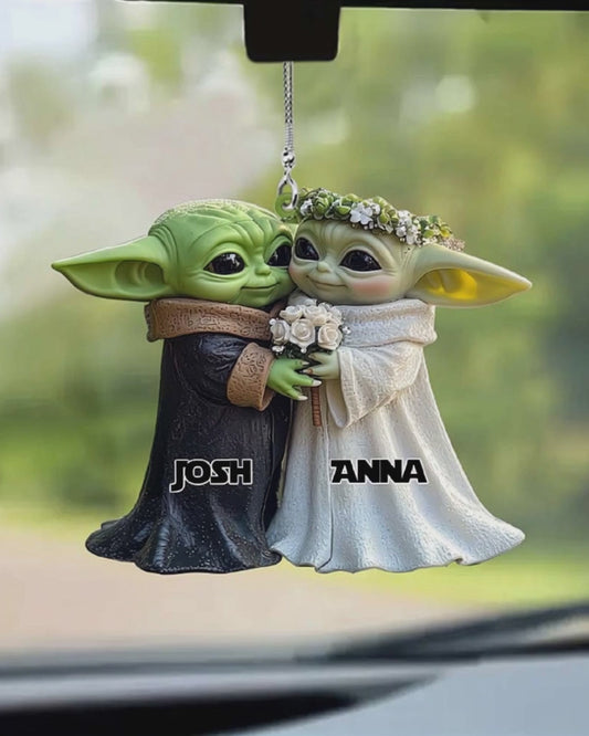 Married Couple - Personalized The Force Car Ornament