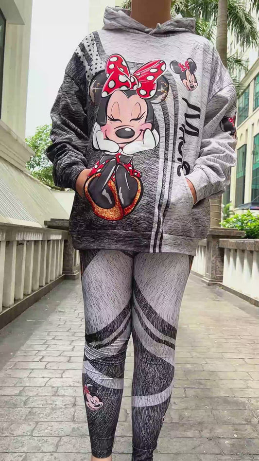 Cute Mouse Ears - Personalized Hoodie and Leggings