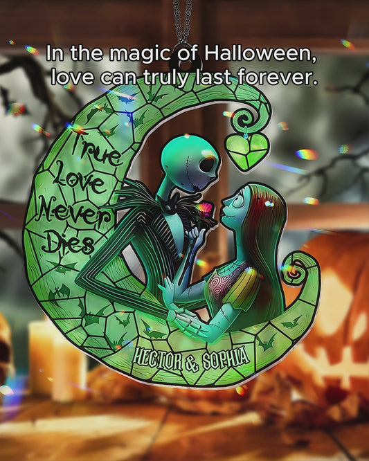 True Love Never Die - Personalized Nightmare Window Hanging Suncatcher Ornament