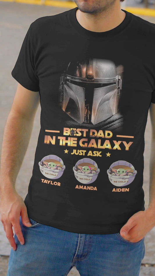 Best Dad In The Galaxy Father's Day - Personalized The Force T-shirt and Hoodie