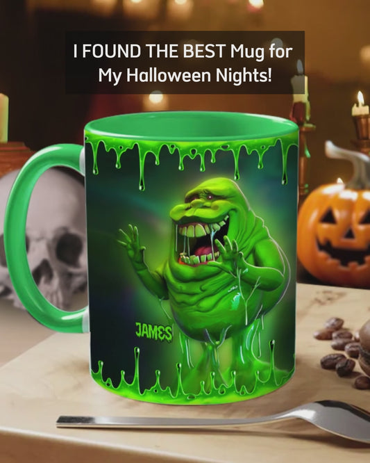 Green Ghost - Personalized Accent Mug