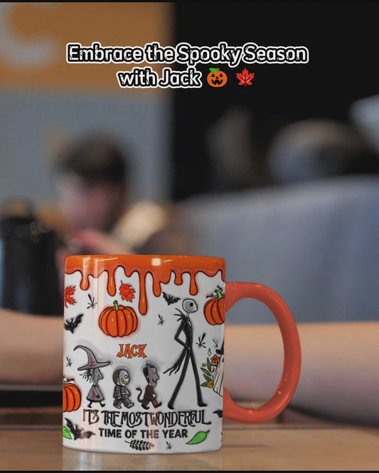 It's The Most Beautiful Time Autumn Skeleton - Personalized Nightmare Accent Mug