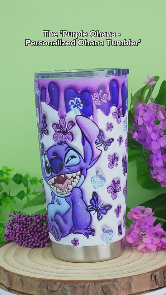 Purple Ohana - Personalized Ohana Tumbler