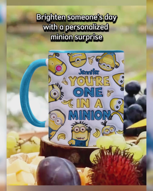 You're One In A Minion - Personalized Accent Mug