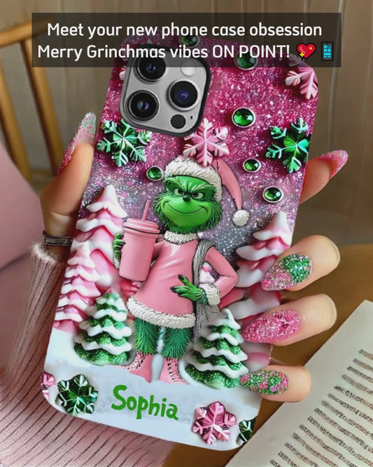 Merry Grinchmas - Personalized Stole Christmas Full Print Phone Case