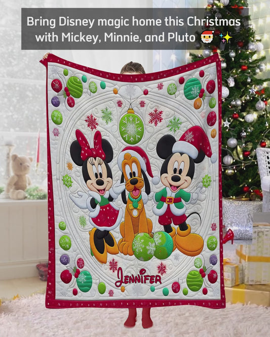 Magical Christmas - Personalized Mouse Quilt