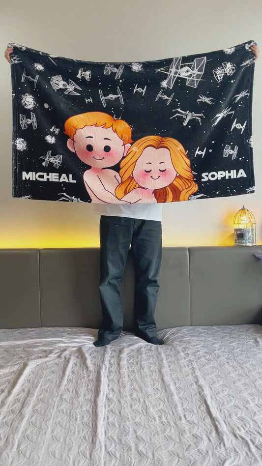 I Love Your Butt I Know Naughty - Personalized The Force Blanket