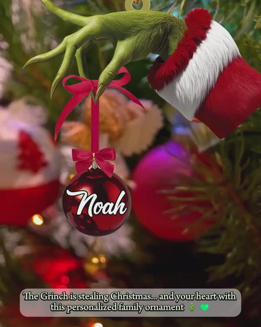 Merry Grinchmas - Personalized Family Ornament