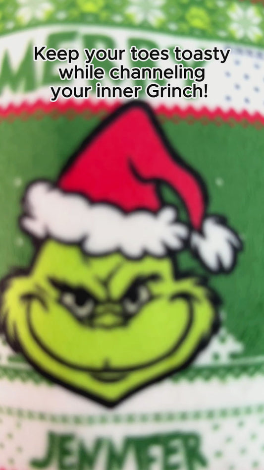Merry Grinchmas - Personalized Stole Christmas Slippers