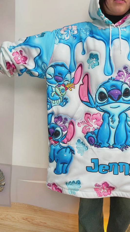 Ohana Means Family - Personalized Ohana Blanket Hoodie