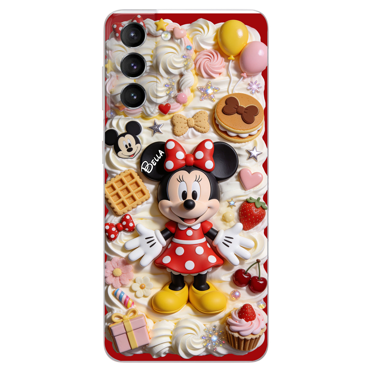 Sweet Magic - Personalized Mouse 3D Embossed Leather Phone Case