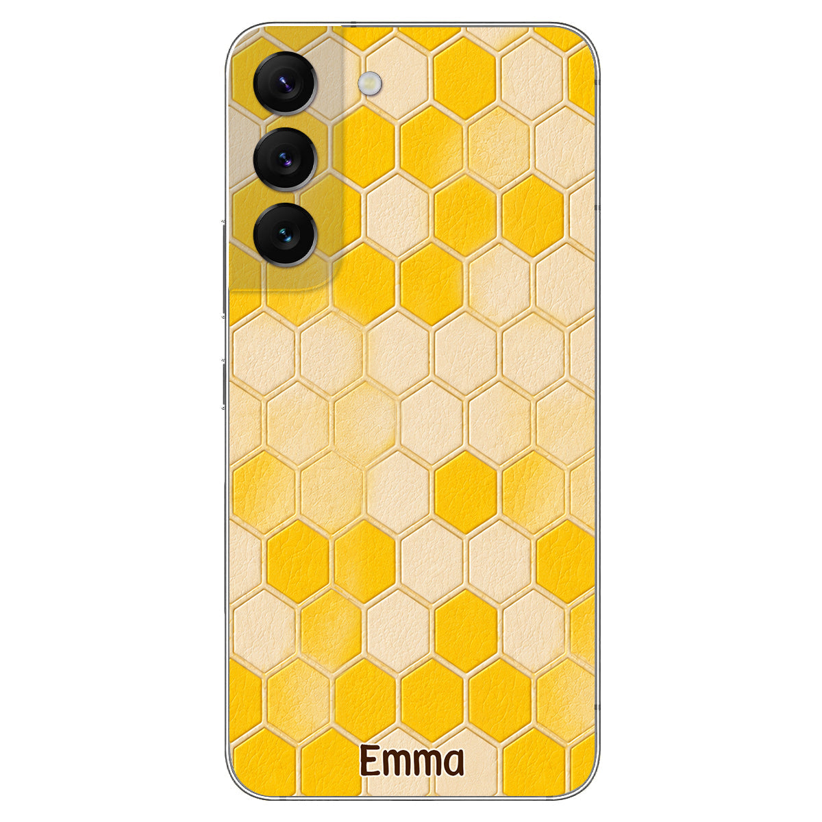 Winnie Friends Leather Case & Dangling Charm - Personalized Yellow Bear 3D Embossed Leather Phone Case