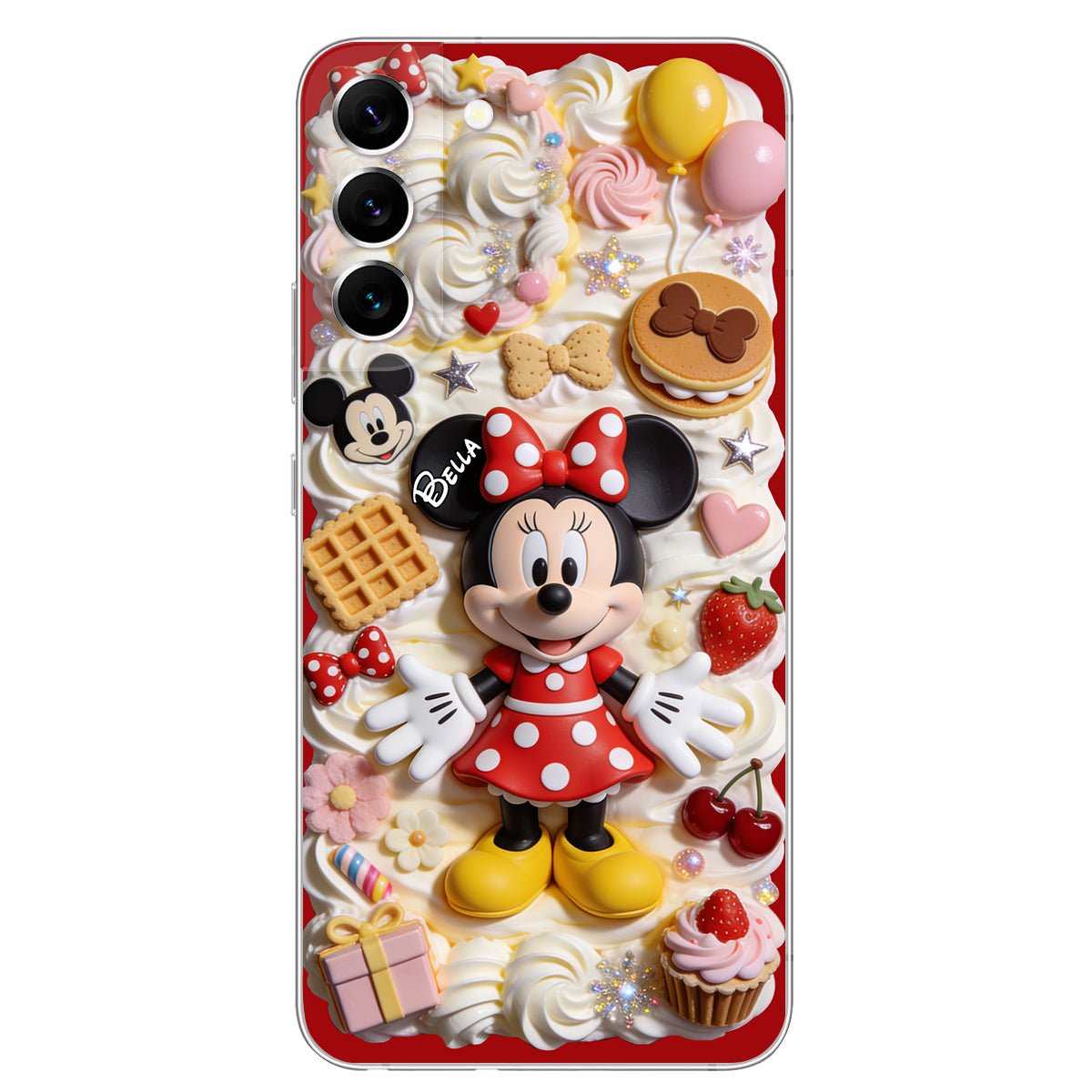 Sweet Magic - Personalized Mouse 3D Embossed Leather Phone Case