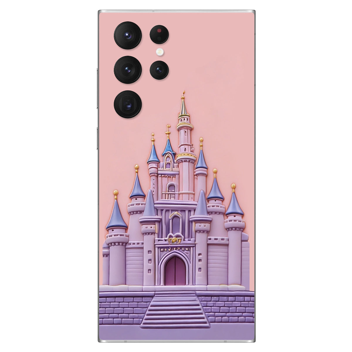 Magical Castle Friends Leather Phone Case & Charm Set - Personalized Mouse 3D Embossed Leather Phone Case