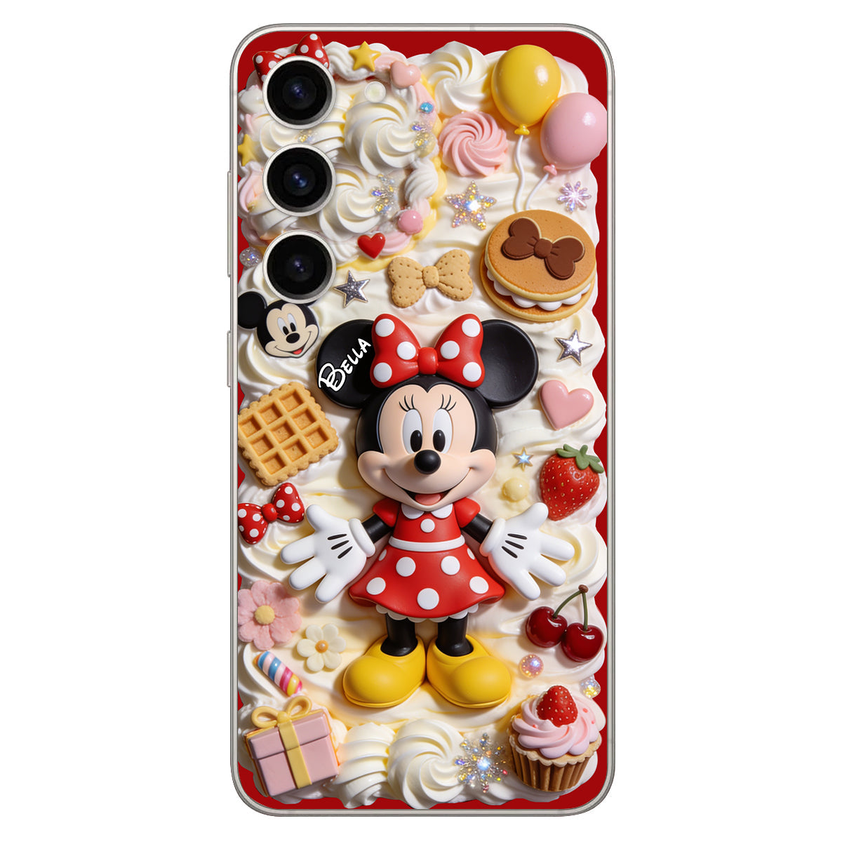 Sweet Magic - Personalized Mouse 3D Embossed Leather Phone Case
