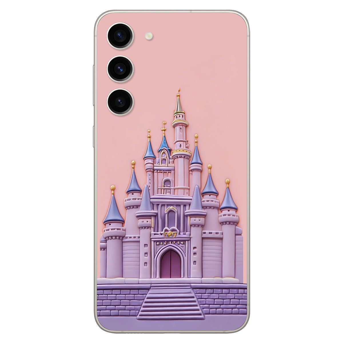 Magical Castle Friends Leather Phone Case & Charm Set - Personalized Mouse 3D Embossed Leather Phone Case