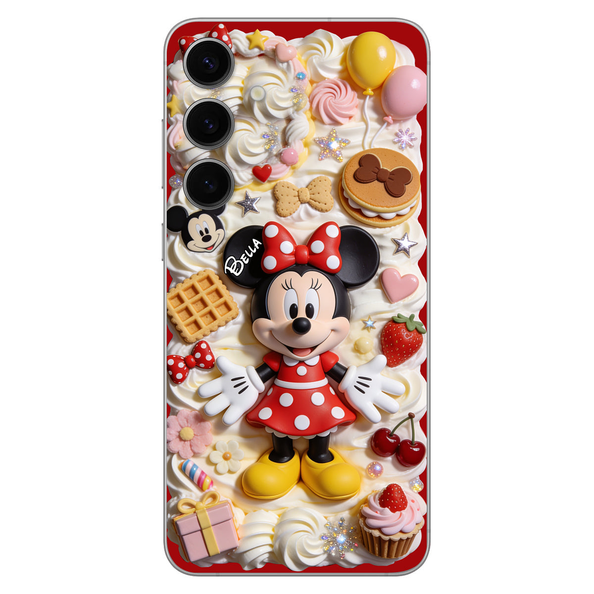 Sweet Magic - Personalized Mouse 3D Embossed Leather Phone Case
