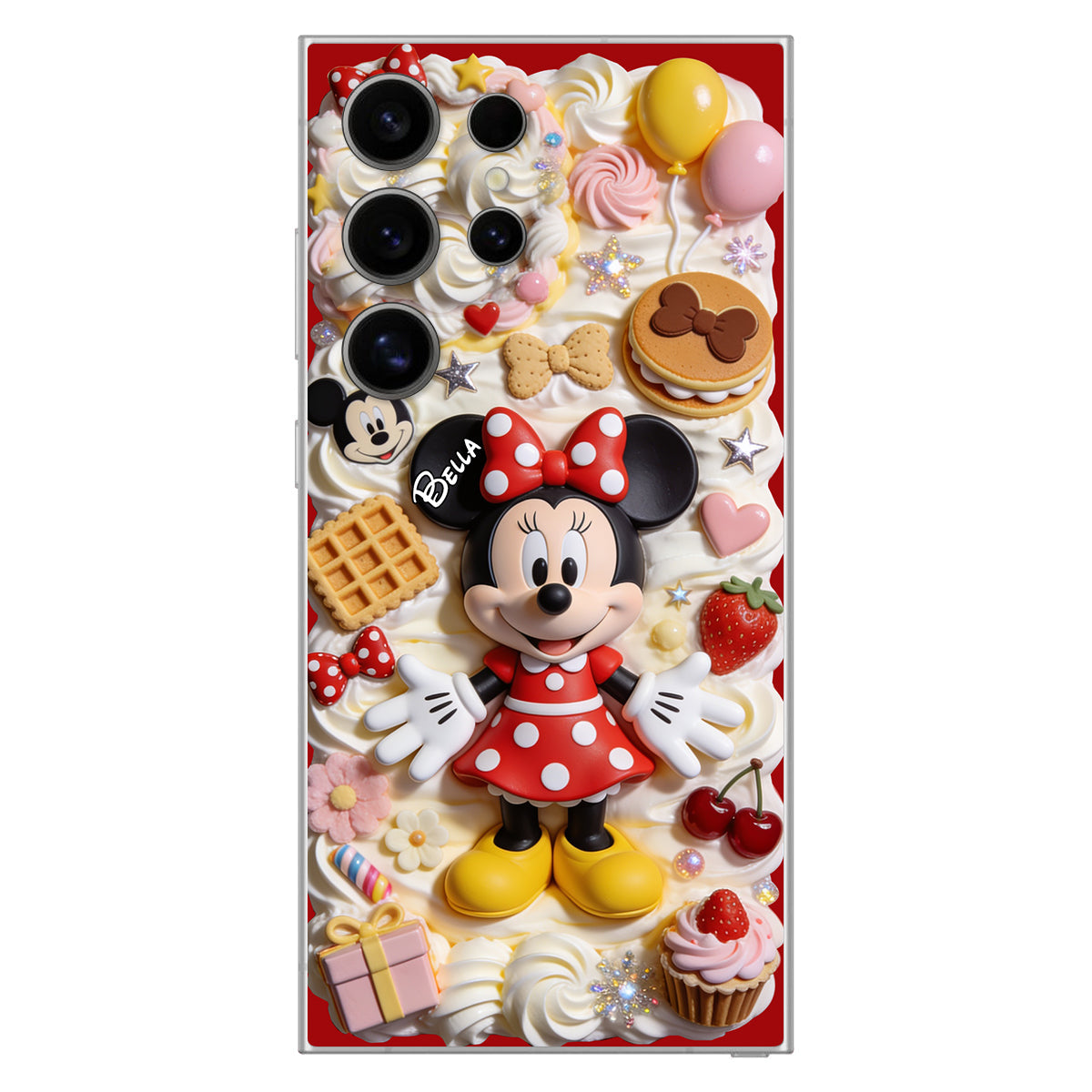 Sweet Magic - Personalized Mouse 3D Embossed Leather Phone Case