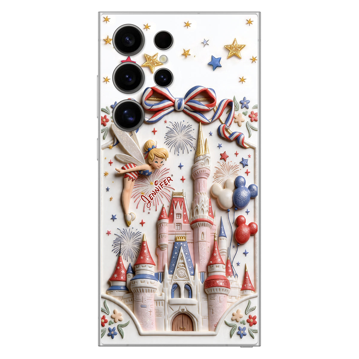 USA 250th Anniversary - Personalized Dream Trip 3D Embossed Leather Phone Case