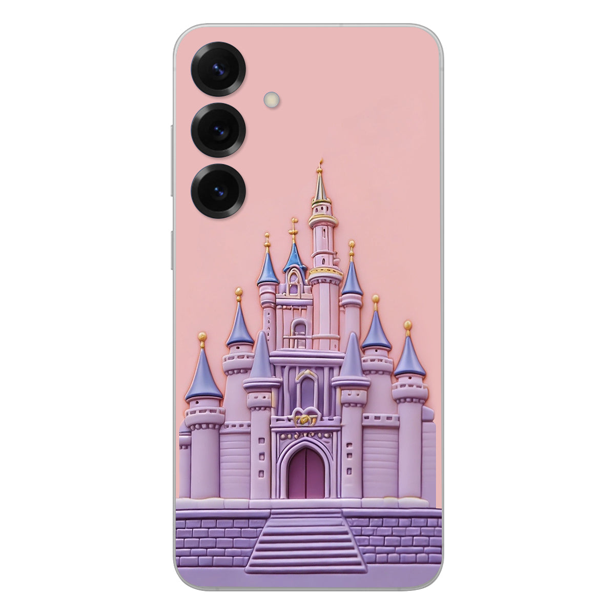 Magical Castle Friends Leather Phone Case & Charm Set - Personalized Mouse 3D Embossed Leather Phone Case
