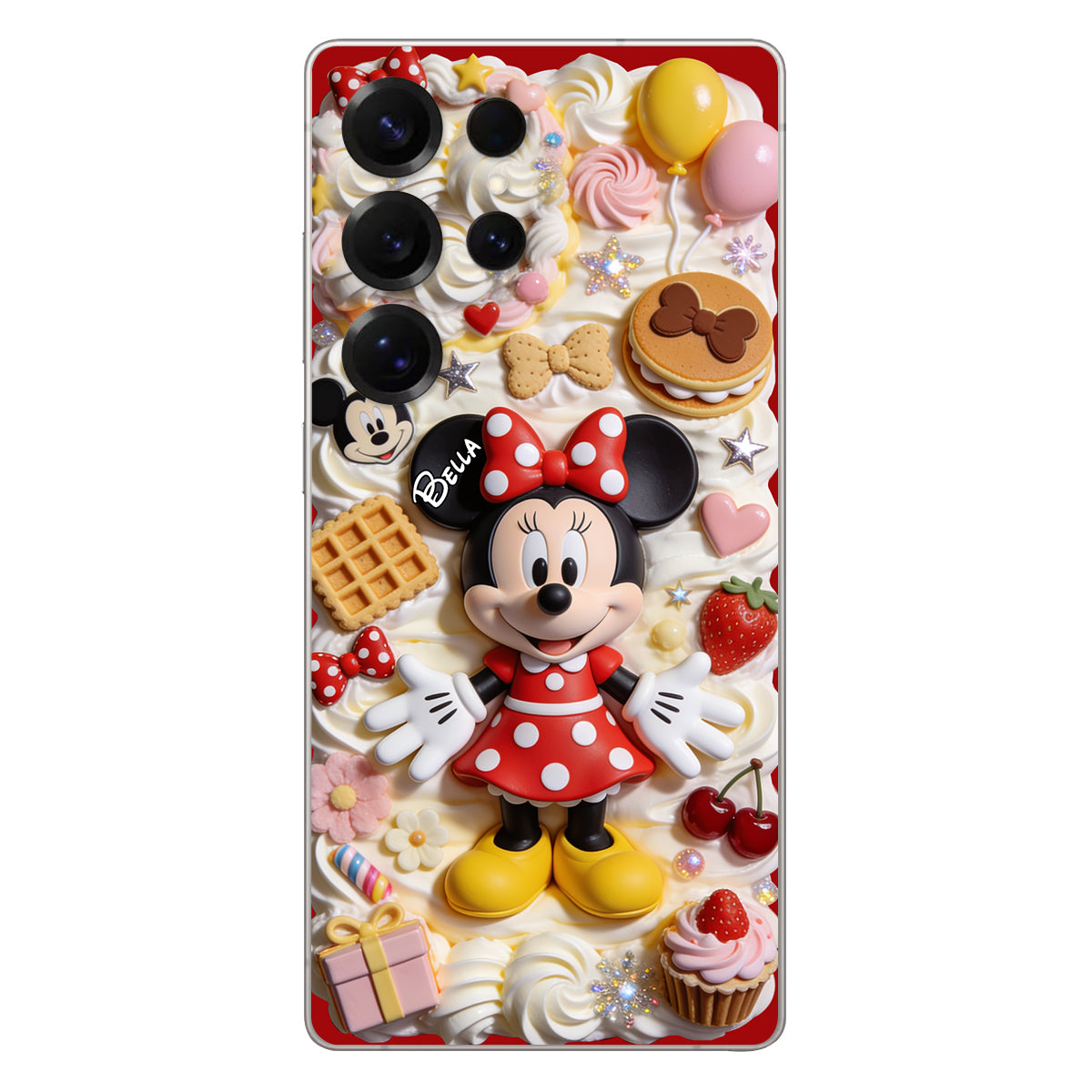 Sweet Magic - Personalized Mouse 3D Embossed Leather Phone Case