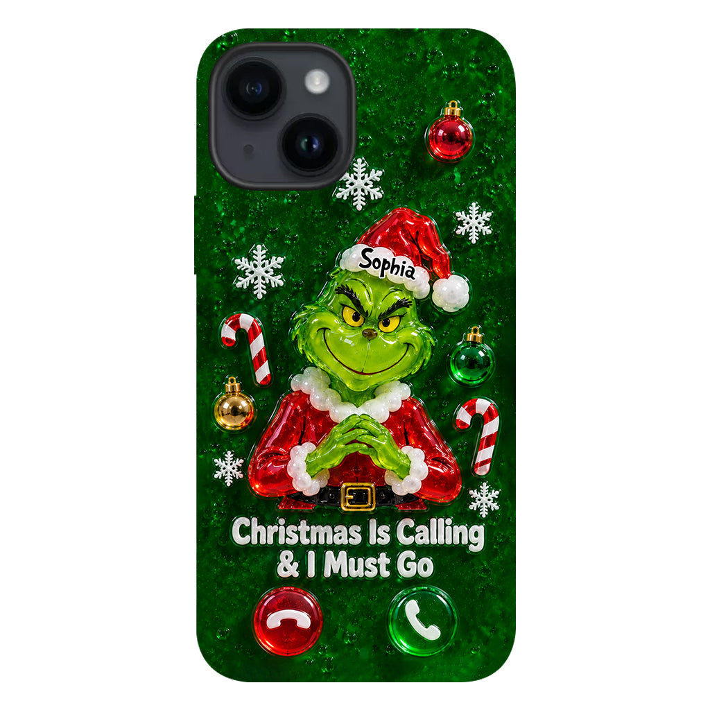 Christmas Is Calling & I Must Go - Personalized Stole Christmas Full Print Phone Case
