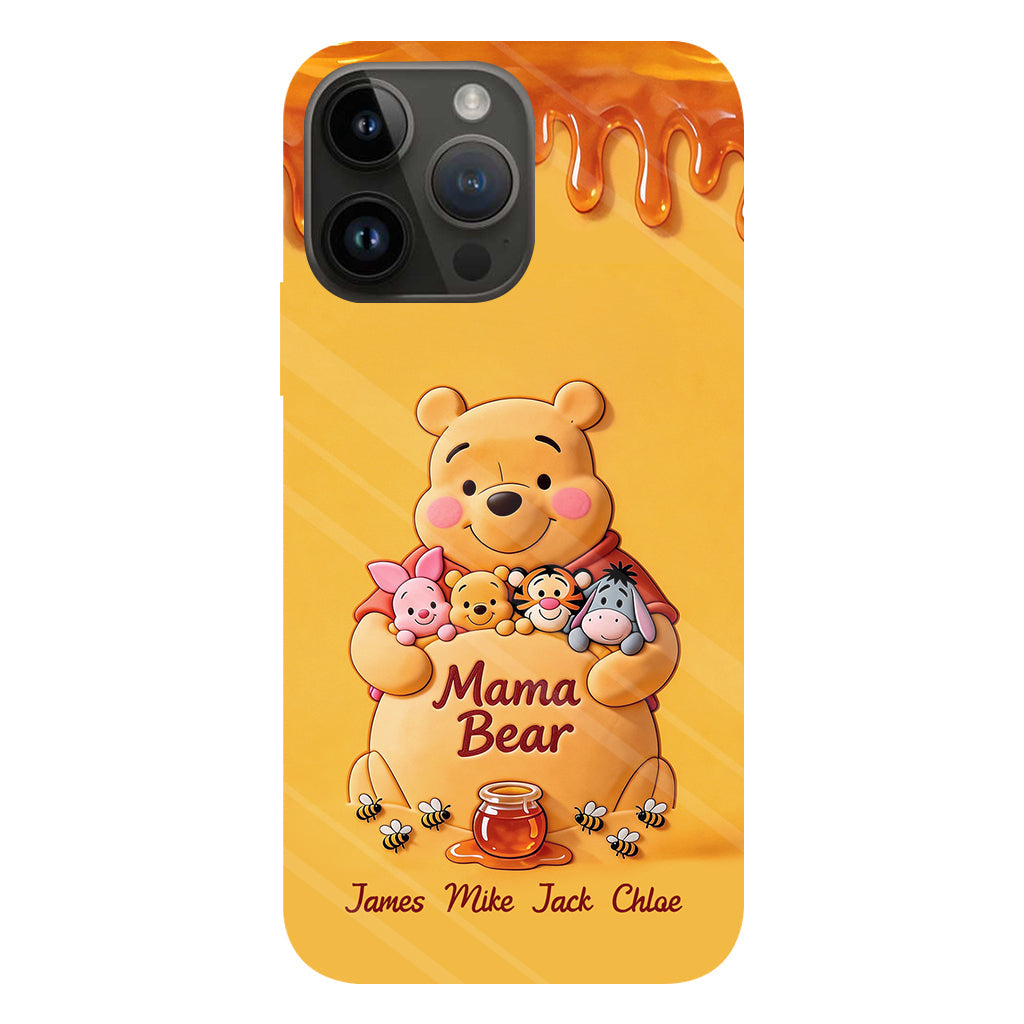 Mama Bear - Personalized Yellow Bear Full Print Phone Case