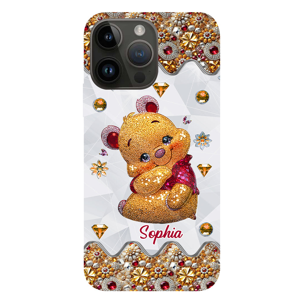 Cute Yellow Bear - Personalized Mouse Full Print Phone Case